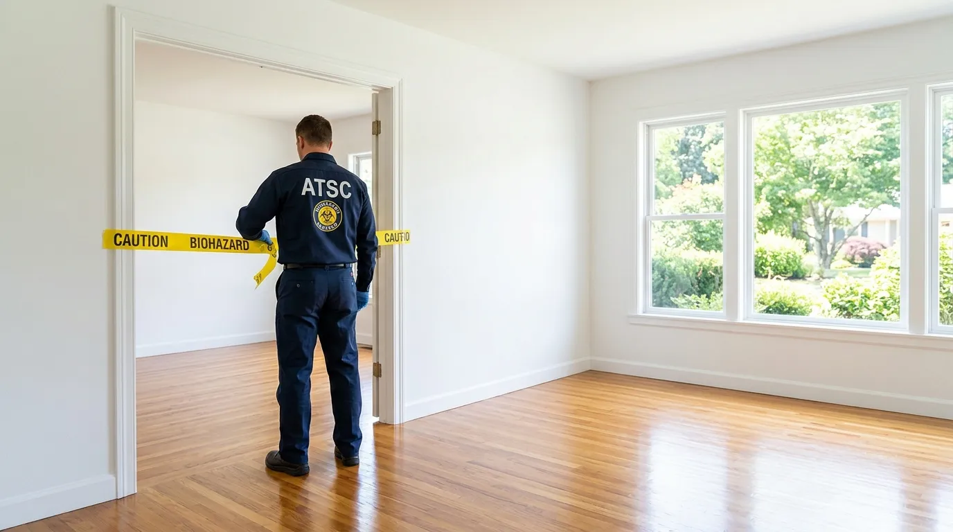 Certified biohazard cleanup crew performing Trauma Scene Cleanup in Chamblee